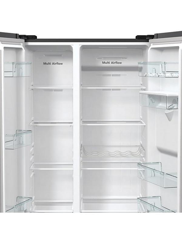 Fridgemaster MS91547BFE Total No Frost American Fridge Freezer with Non-Plumbed Water Dispenser - Black - E Rated - Image 4